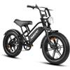 Mukkpet Racer, bicicletta elettrica da 48 V, 18 Ah, autonomia 120 km, bici elettrica per adulti, velocità legale 25 km/h, fuoristrada, doppia sospensione, 7 velocità, 20 x 4.0 per