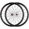 NIKANXIA Ruote da Bici da Corsa 700C con Freni a Pattino Anteriore e Posteriore - Cerchi 30/40/50mm, Mozzo in Carbonio, Compatibile con Cassette 8/9/10/11 velocità, Attacco 100/130mm(Gold,40MM)