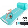 MEKETUM Air Track Tappetino Ginnastica Artistica 2 3 4 5 6 Metri 10/20CM Spessore Materasso Ginnastica da Casa/Yoga/Formazione/Cheerleading/Divertimento Acqua con Pompa (Verde Plus, 3M15)