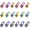 Nhgkju 18 pezzi bussola con moschettone, chiave bussola e bussola per bambini, 9 colori, set di mini bussola per escursioni, campeggio, sopravvivenza
