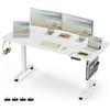 VASAGLE Scrivania Elettrica Regolabile in Altezza, 70 x 160 x (72-120) cm, Tavolo Regolabile in Continuo, Funzione di Memoria con 4 Altezze, Bianco Nuvola LSD176W01V1