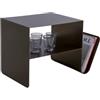 Kare Design Tavolino Lounge News, Bronzo, 65x37x42 cm, design minimalista, portariviste integrato, tavolino da divano, in acciaio, stile industrial moderno, per soggiorno