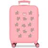 Roll Road Baby Pets Rosa Valigia da Cabina 38x55x20 cm Rigido ABS Chiusura a Combinazione Laterale 34L 2.6kg 4 Doppie Ruote Bagaglio a Mano