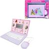 Lexibook, Computer Portatile Educativo Bilingue Disney Princess, 164 Attività in entrata, Giochi di apprendimento, Mouse e Tastiera Realistici, Grande Schermo, Rosa/Viola, JC601DPi1LXB