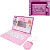 Lexibook, Barbie, Computer Educativo Bilingue, Inglese e Francese, 164 Attività, Matematica, Giochi di Logica, Modalità Musica, Grande Schermo LCD, Design Barbie, Rosa, JC601BBi1LXB