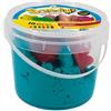 Liscianigiochi Magischer Eimer Spiaggia Sandy Sea 1 kg, Gluten Free, Sabbia Magica Colorata, Secchiello, 4 Formine di Plastica, Multicolore, 96732