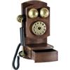 Rulbelok Telefono antico quadrante rotativo telefono fisso modello retrò parete ornamento decorazione da parete per la casa e oggetti di scena telefonici antichi