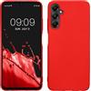 kwmobile Custodia Compatibile con Samsung Galaxy A05s Cover - Back Case Morbida - Protezione in Silicone TPU Effetto Metallizzato rosso scuro metallizzato