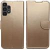 KEJI Cover Custodia per Samsung Galaxy A13 4G, Cover Custodia Libro in Pelle Portafoglio con Supporto Flip Caso Supporto Stand Chiusura Magnetica Samsung Galaxy A13 4G, Elegante (ORO)