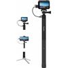 TELESIN 102 cm Ricaricabile Selfie Stick Estensione Monopiede con maniglia di ricarica 5000 mAh Power Bank Maniglia di ricarica per GoPro 13-9 Insta360 DJI Osmo Action 6 5 Pro 4 3 & iPhone & Android