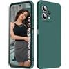ISOI - Cover per Xiaomi Redmi Note 12 5G/Xiaomi Poco X5 5G, Custodia Morbida in Silicone Liquido, Protezione Completa Antiurto Ultra Sottile per il Corpo - Verde Notte