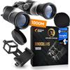 Adler Focus Binocolo 10 x 50, vincitore del test per adulti, tecnologia Eagle Eye, 22 mm, padiglione oculare HD, BAK4+FMC, per portatori di occhiali, viaggi, caccia, birdwatching