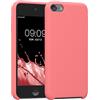 kwmobile Back-cover compatibile con Apple iPod Touch 6G / 7G (6a e 7a generazione) Back Cover Soft Case gommata in morbido silicone TPU - Corallo pastello