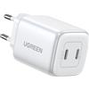 UGREEN Nexode 45 W Dual USB-C PD Charger (25 W+20 W), Weiß