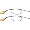 Futheda 2 pezzi Antenna WiFi Montaggio U.FL IPX MHF4 a RP-SMA Femmina Cavo Paratia 20cm per Intel AX200NGW 8265AC 7265AC 9560AC M.2 NGFF Interfaccia Scheda Rete Wireless Adattatore WiFi