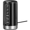 EGK Caricatore usb multiplo carica batterie 60 W, universale 3 porte USB e 3 porte USB-C con tecnologia Smart Identification per iPhone 14/13, Samsung, Xiaomi, Pixel, iPad, Tablets (Gray)