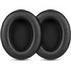 1Mii Y8+ cuscinetti auricolari di ricambio a scatto - morbidi cuscinetti in pelle proteica per cuffie over-ear (Nero)