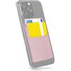 MyGadget Portafoglio per Smartphone X 2 Tasche - Protezione RFID e NFC - Porta Carte di Credito Cuffie o Soldi - Wallet per Cellulare da incollare - Rosa