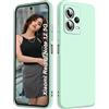 ISOI - Cover per Xiaomi Redmi Note 12 5G/Xiaomi Poco X5 5G, Custodia Morbida in Silicone Liquido, Protezione Completa Antiurto Ultra Sottile per il Corpo - Menta Verde