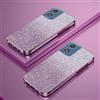 PAIX Custodia Telefono Trasparente Compatibile con Motorola Moto G24/G04/G24 Power Cover Cornice Elettroplaccata Gradiente Glitter Protettiva Sottile TPU