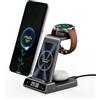 SwanScout Caricatore Wireless per Huawei, Stazione di Ricarica 3 in 1 per P80/P70/P60/P50/Mate 80, Base Ricarica per Huawei Watch GT 6/GT 6 Pro/GT 5/GT 4/5/4/3, per Auricolari, SwanScout C01HW