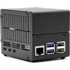 KKSB Cases KKSB Custodia per Raspberry Pi 5 - Custodia alta in alluminio per cappelli doppi e cappelli NVMe, compatibile con dispositivo di raffreddamento ufficiale Raspberry Pi