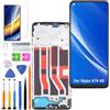 HLYGZX Schermo di ricambio per display LCD Oppo A74 4G TFT, CHP2219, touch screen Digitizer Assembly, kit di parti di riparazione (nero con cornice, senza impronte digitali)