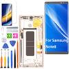 HLYGZX Display per Samsung Galaxy Note 8 LCD Schermo di Ricambio TFT, N950F N950FD Display Schermo Kit di Riparazione Assembly (Oro con Cornice, Senza Impronta Digitale, Non Curvo)