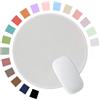 Hsurbtra Tappetino per mouse grigio, tappetino per mouse piccolo rotondo con texture premium 22 x 22 cm, tappetino in gomma antiscivolo impermeabile con bordo cucito, grazioso tappetino per mouse