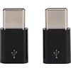 Jenivaint Adattatore da Micro USB a Tipo C, Convertitore Adattatore OTG da 2 Pacchi con Interfaccia in Lega di Alluminio per Trasferimento Dati e Ricarica