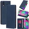 Vauki Cover per Samsung Galaxy A40 con 1 Vetro Temperato Custodia in Pelle PU Slot Schede Flip TPU Silicone Case Supporto Stand Magnetica Antiurto Caso per Samsung Galaxy A40 5.9, Blu