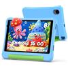 ALLDOCUBE Kido Tablet per bambini 8 pollici Android 15 Go, 32GB ROM + TF fino a 512GB, controllo parentale, iWawa, WiFi 5G, Unisoc T310, 5000mAh, 2 altoparlanti, jack 3,5mm, tablet con custodia - Blu