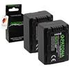 PATONA 2X Premium Batteria per Panasonic VW-VBT190 VBT380 VBK180 VBK360