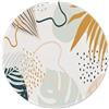 ELLENNE Tappetino Mouse Rotondo 20x20cm - Mousepad Impermeabile con Bordi Rinforzati Anti-usura e Base in Gomma Antiscivolo - Design Ergonomico, Facile da Pulire (Jungle Astratto - C32)