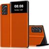 Nshkeji Cover per Samsung Galaxy Note 20 Custodia Pelle Portafoglio Flip a Libro con Porta Carte Slot Funzione Supporto Clear View Antiurto Caso Protezione Custodia per Samsung Note 20 5G Case