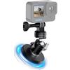 JJC Supporto magnetico per fotocamera da auto per DJI Osmo Action 6 5 Pro & Pocket 4 3, Hero 13 12, testa a sfera girevole a 360°, supporto magnetico con 1/4 20 UNC per X5 X4 & Osmo360