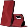 ZONNAVI Cover per Xiaomi Poco F3 5G / Xiaomi Mi 11i 5G, Flip Custodia Pelle PU con [Slot Cart] [Supporto Stand], Cover a Libro Portafoglio per Xiaomi Poco F3 5G / Xiaomi Mi 11i 5G (Rosso)