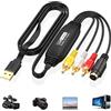 LAIVIYA Convertitore da VHS a Digitale,Cheda Acquisizione USB 2.0 Dispositivo Acquisizione Video 1080p Adattatore VHS/AV/RCA,Adattatore VCR/DVD a Digitale,Compatibile con Windows e Mac OS