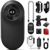 Frelisty Mini Body Cam con Ciondolo Magnetico, Action Cam con Custodia Subacquea, Telecamera Indossabile con Scheda Memoria per Snorkeling, POV Camera per Casco Moto, Bici, Sport Estremi e Vlogging (Nero)
