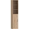 HOMCOM Mobile Colonna Bagno a 2 Armadietti con 6 Ripiani Regolabili, in Legno, 40x35x180 cm, Color Legno | Aosom Italy