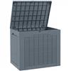 Outsunny Baule da Giardino con Maniglie, Contenitore Porta Attrezzi Impermeabile, 56x41x50 cm, Grigio Chiaro | Aosom Italy