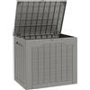 Outsunny Baule da Giardino con Maniglie, Contenitore Porta Attrezzi Impermeabile, 56x41x50 cm, Cachi | Aosom Italy