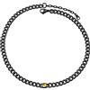 PROSTEEL Collana Chunky Nera Acciaio Catena Uomo Nera Collana Uomo Nera Acciaio con Citrino Novembre
