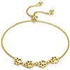 Qings Bracciale Zampa per Donne 925 Argento Sterling Carino Bracciale a Catena Delicato con Impronta Zampa di Gatto/Cane Gioielli Animale Regali per Amanti degli Animali Oro