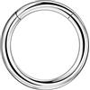 FANSING Anello per naso in acciaio chirurgico 316L con cerniere, 20G, 18G, 16G, 14G, 12G, 10G, 8G, 6G, diametro da 5 mm a 22 mm, oro, oro rosa, argento, nero, blu, arcobaleno, Metallo, Non pietra