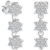 BLUESPIRIT Orecchini da donna, Collezione STAR FLOWER, in argento 925 rodiato, zirconi,Idee regalo - P.25M901000300