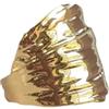 GioLì Anello donna dorato effetto martellato regolabile in acciaio inox - design scultoreo e luminoso Jewels