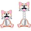 VONALA Orecchini a perno in argento Sterling 925 Highland Mucca/Axolotl/Koala/Corgi orecchini ipoallergenici regalo di compleanno per donne e ragazze, Argento sterling, Nessuna pietra preziosa