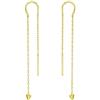 Bling Jewelry Orecchini A Catena Con Punta A Spillo A Freccia Geometrica Minimalista Per Le Donne Per L'Adolescenza In Argento 925 Placcato Oro 14K