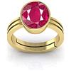 HARSHALI GEMS Anello in argento naturale certificato con taglio smeraldo creato rubino Manik, anello in argento per uomini e donne